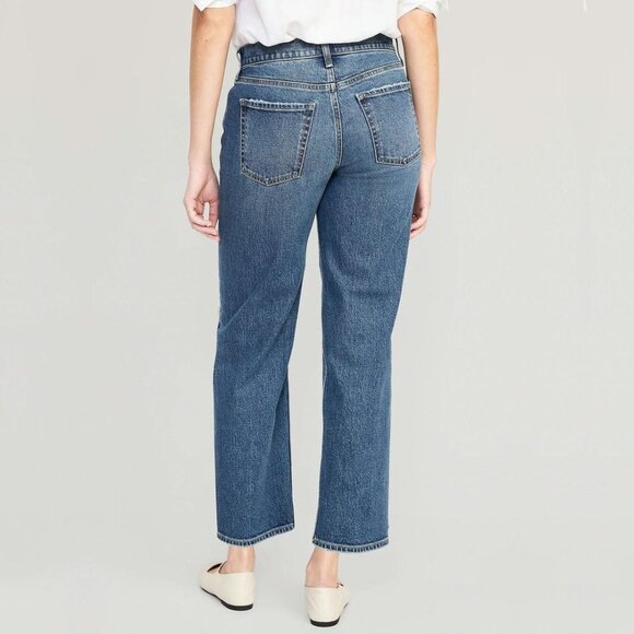 2/$30 Old Navy Mid-Rise Ripped Boyfriend Jeans Loose Fit Mid Wash 2 #A0489 TRB3 - Picture 6 of 11